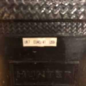 Black Hunter boots with boot socks. US size womens 9.